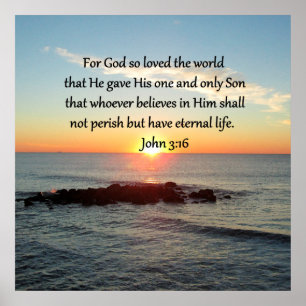 AWE-INSPIRIEREND JOHN 3:16 SONNENREISE POSTER