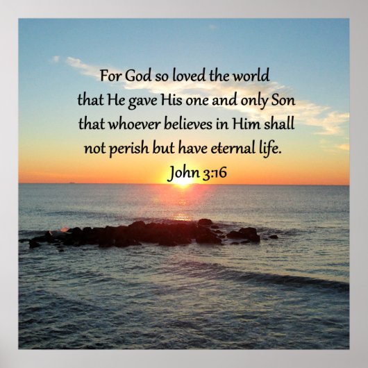 AWE-INSPIRIEREND JOHN 3:16 SONNENREISE POSTER (Vorne)