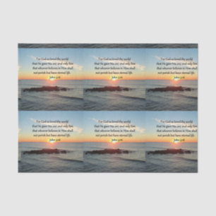 AWE-INSPIRIEREND JOHN 3:16 SONNENREISE SEIDENPAPIER