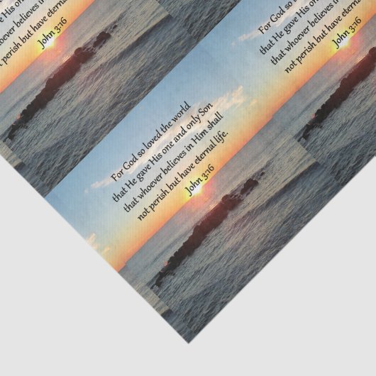 AWE-INSPIRIEREND JOHN 3:16 SONNENREISE SEIDENPAPIER (Ausschnitt)