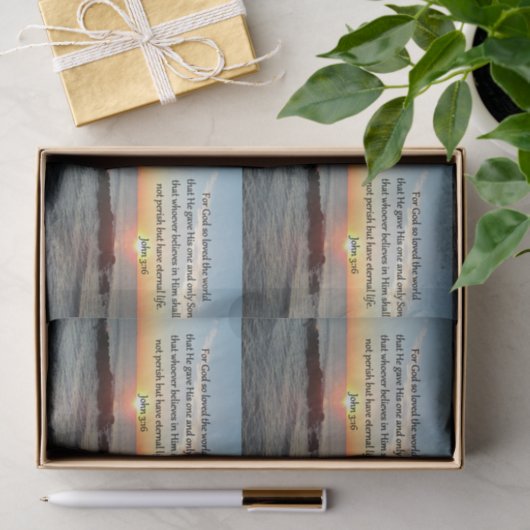 AWE-INSPIRIEREND JOHN 3:16 SONNENREISE SEIDENPAPIER (Geschenk)