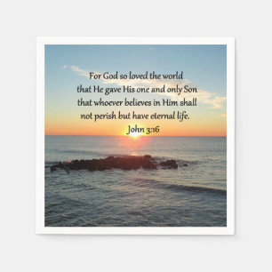 AWE-INSPIRIEREND JOHN 3:16 SONNENREISE SERVIETTE