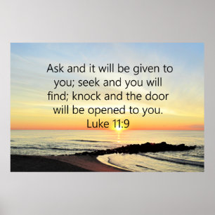 AWE-INSPIRIEREND LUKE 11:9 SONNENRISE-FOTO POSTER
