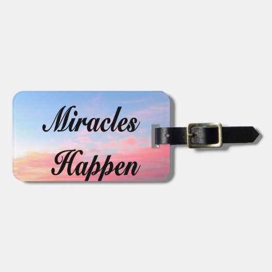 AWE INSPIRIEREND MIRACLES HAPPEN SUNRISE FOTO GEPÄCKANHÄNGER (Vorderseite horizontal)