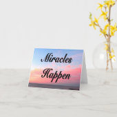 AWE INSPIRIEREND MIRACLES HAPPEN SUNRISE FOTO KARTE (Gelbe Blume)