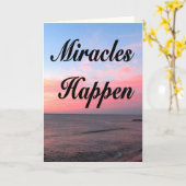 AWE INSPIRIEREND MIRACLES HAPPEN SUNRISE FOTO KARTE (Gelbe Blume)
