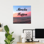 AWE INSPIRIEREND MIRACLES HAPPEN SUNRISE FOTO POSTER (Heimbüro)