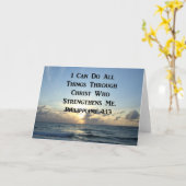 AWE-INSPIRIEREND PHILIPPIANS 4:13 SCRIPTURE VERSE KARTE (Gelbe Blume)