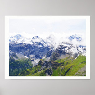 Awe inspirierend Schweizer Alpen Poster