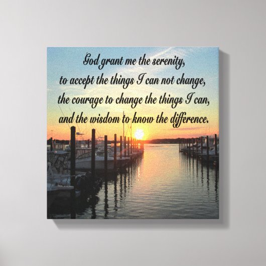 AWE INSPIRIEREND SERENITY PRAYER SUNSET FOTO DESIG LEINWANDDRUCK (Vorderseite)