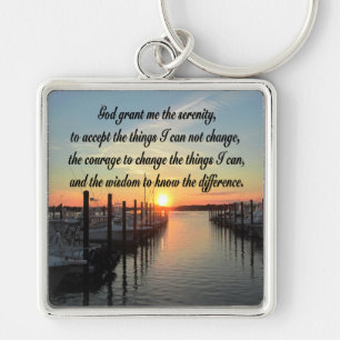 AWE INSPIRIEREND SERENITY PRAYER SUNSET FOTO DESIG SCHLÜSSELANHÄNGER