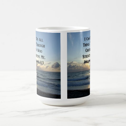 AWE-INSPIRING PHILIPPIANS 4:13 SCRIPTURE VERSE KAFFEETASSE (Mittel)