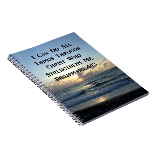 AWE-INSPIRING PHILIPPIANS 4:13 SCRIPTURE VERSE NOTIZBLOCK (Rechte Seite)