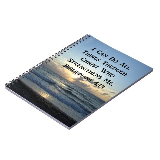 AWE-INSPIRING PHILIPPIANS 4:13 SCRIPTURE VERSE NOTIZBLOCK (Linke Seite)