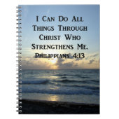 AWE-INSPIRING PHILIPPIANS 4:13 SCRIPTURE VERSE NOTIZBLOCK (Vorderseite)