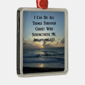 AWE-INSPIRING PHILIPPIANS 4:13 SCRIPTURE VERSE ORNAMENT AUS METALL (Rechts)