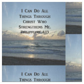 AWE-INSPIRING PHILIPPIANS 4:13 SCRIPTURE VERSE STOFF (Nahaufnahme)