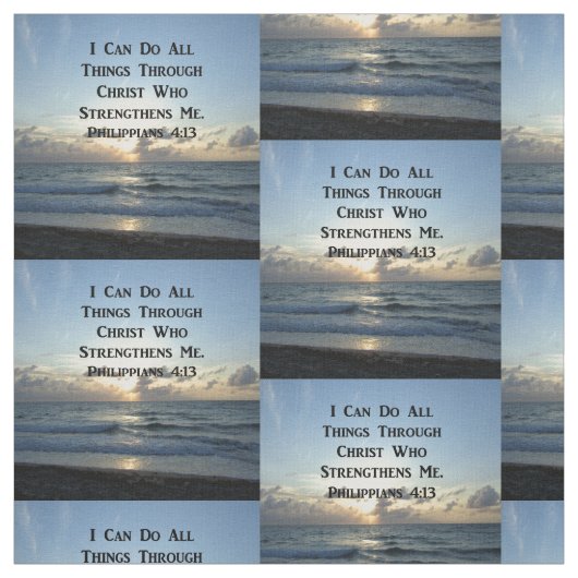AWE-INSPIRING PHILIPPIANS 4:13 SCRIPTURE VERSE STOFF (Muster)