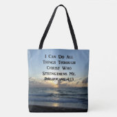 AWE-INSPIRING PHILIPPIANS 4:13 SCRIPTURE VERSE TASCHE (Vorderseite)