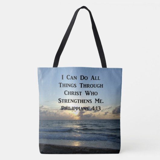 AWE-INSPIRING PHILIPPIANS 4:13 SCRIPTURE VERSE TASCHE (Vorderseite)