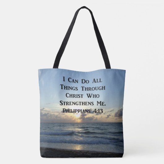 AWE-INSPIRING PHILIPPIANS 4:13 SCRIPTURE VERSE TASCHE (Rückseite)