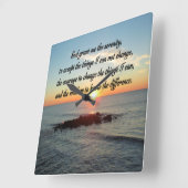 AWE INSPIRING SERENITY PRAYER DESIGN QUADRATISCHE WANDUHR (Winkel)