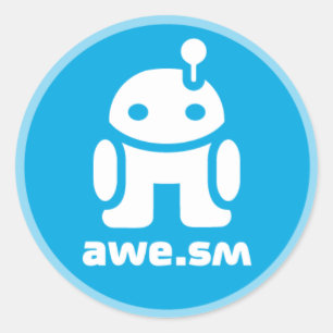 awe.sm-o Aufkleber (Light Blue)