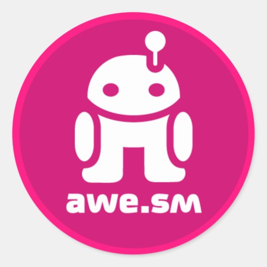 awe.sm-o Sticker (Magenta) (Vorderseite)