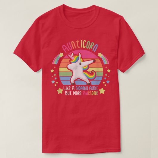 AweInspiring Dabbing Einhorn wie eine Tante T-Shirt (Design vorne)