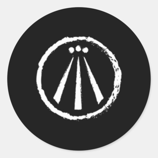 Awen Druid Pagan Celtic Wiccan Symbol Runder Aufkleber (Vorderseite)