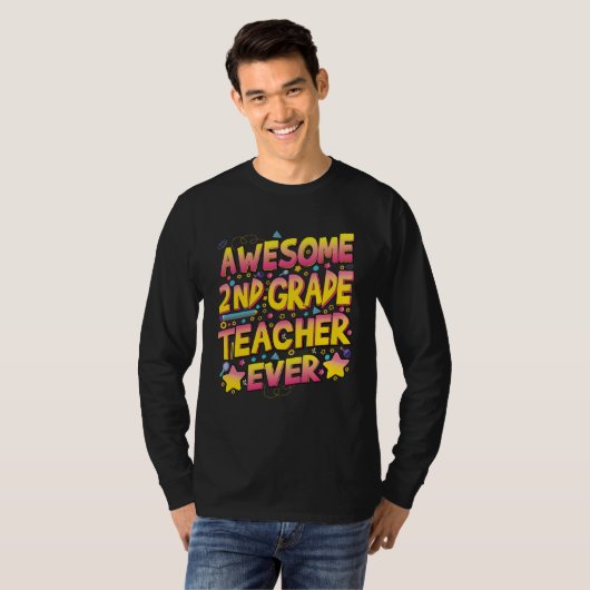 Awesome 2nd Grade Teacher ever T-Shirt (Vorne ganz)