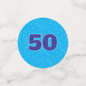 AWESOME 50 Geburtstag auf HELLBLAU Konfetti (Klein Vorderseite)