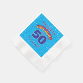 AWESOME 50 Geburtstag HELLBLAU Serviette (Ecke)
