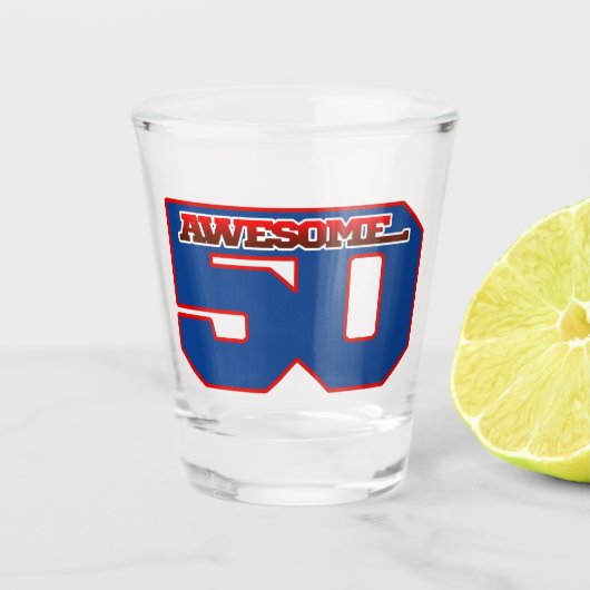 awesome 50 schnapsglas (Vorderseite)
