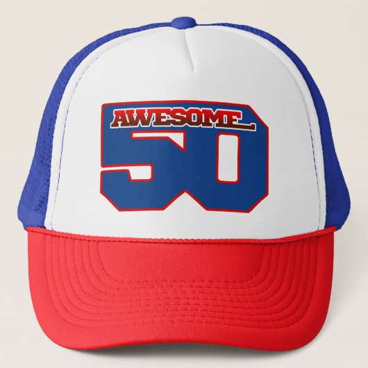 awesome 50 truckerkappe (Vorderseite)