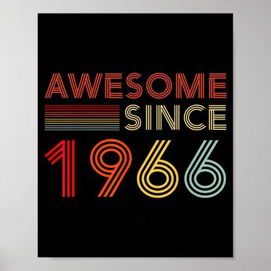 Awesome 60 Birthday Decorations Men 60yr 1966 60th Poster (Vorne)