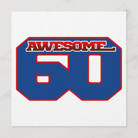 awesome 60 einladung (Vorderseite)