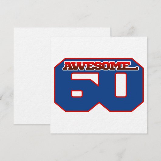 awesome 60 einladung (Vorne/Hinten)
