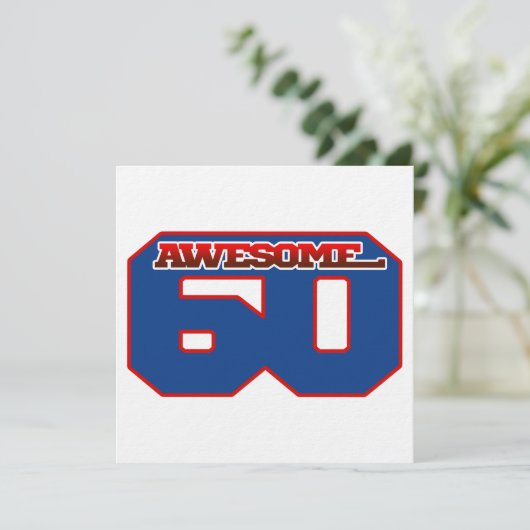 awesome 60 einladung (Stehend Vorderseite)