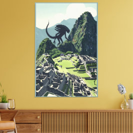 Awesome Alien Xenomorph parody Leinwanddruck