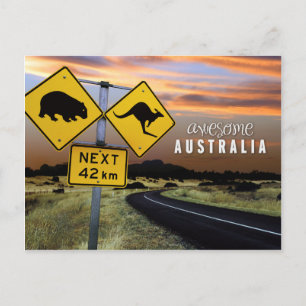 Awesome Australia Postkarte