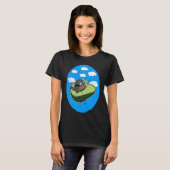 Awesome Avocado Plane Flying Avocado T-Shirt (Vorne ganz)