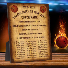 Awesome Basketball Coach Gift Ideas Player’s Names Fotoplatte