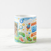 Awesome Bro Dinosaur Gaming Custom Photo Collage Kaffeetasse (Mittel)