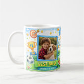 Awesome Bro Dinosaur Gaming Custom Photo Collage Kaffeetasse (Links)