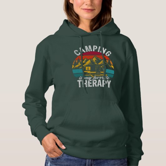 Awesome Camping is my Therapy Camping Shirt with (Vorderseite)