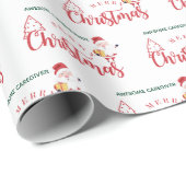 Awesome Caregiver Christmas Wrapping Paper Geschenkpapier (Rolleneckpunkt)