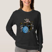 Awesome Cat Drummer T-Shirt (Vorderseite)