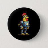 Awesome Chicken Robot For Future Animals Lovers Button (Vorderseite)