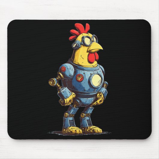Awesome Chicken Robot For Future Animals Lovers Mousepad (Vorne)